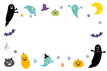 ハロウィン素材のフレーム　イラスト