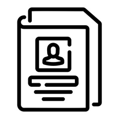 criminal record Line Icon