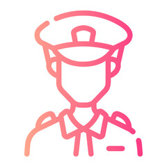 policeman Line Gradient Icon