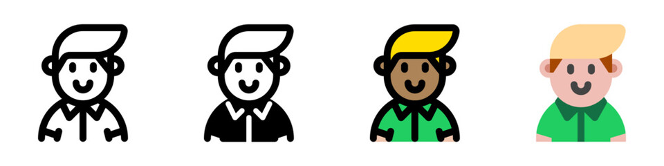 Editable hipster person with undercut hair avatar vector icon. User, profile, identity, persona. Part of a big icon set family. Perfect for web and app interfaces, presentations, infographics, etc