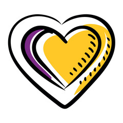 A shining gold heart adorned with a ribbon, a perfect symbol of love and romance for Valentine's Day