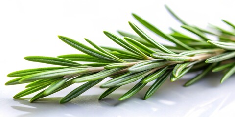 Fototapeta premium Close-up shot of fresh Rosemary sprig, herb, aromatic, cooking, ingredient, plant, green, herbaceous, flavorful, culinary
