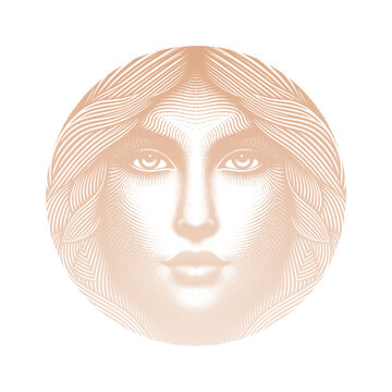 recommend clip art: woman face line pattern - guilloche style (artwork 3)