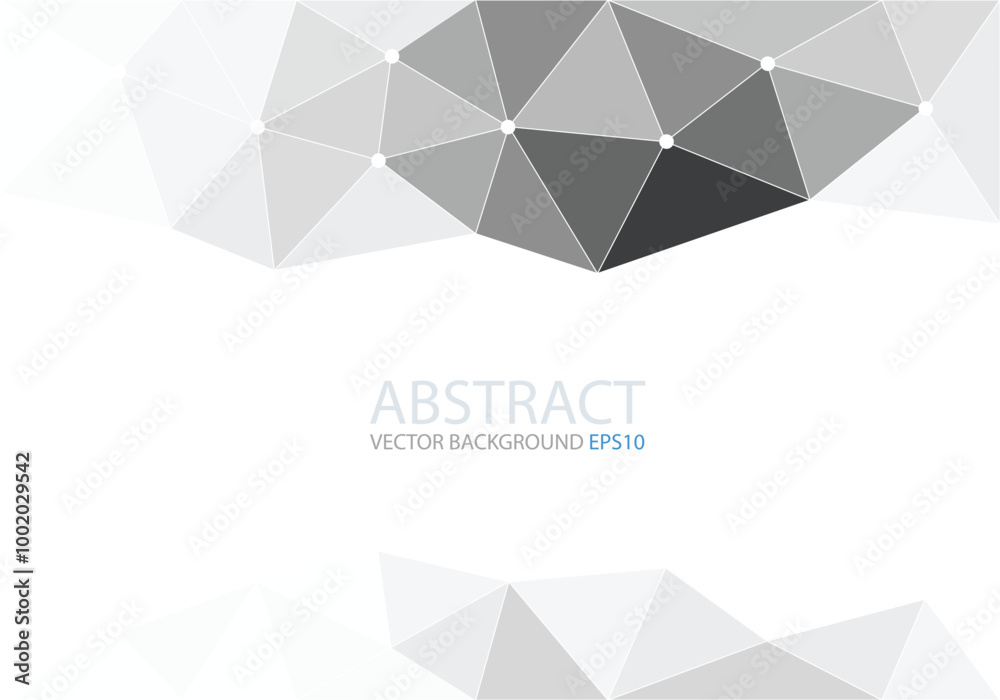 Poster polygonal graphic geometric triangle overlap vector layer background for text and message design
