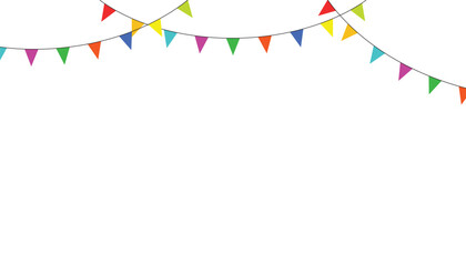 Set of carnival colorful garlands and bunting. confetti festive colorful carnival. elements for celebrate, party or festival design. vector banner