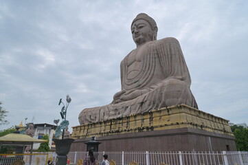 Fototapeta premium 80 Feet Buddha statue, Bodh Gaya, Bihar, India Front View