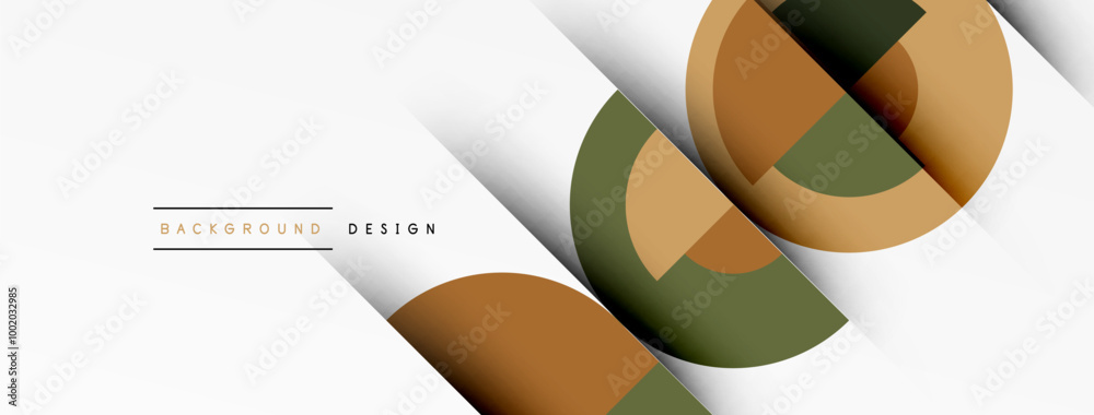 Poster geometric design abstract background - circles squares