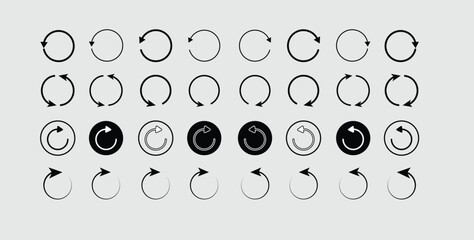 circular arrow icon, refresh, reload arrow icon symbol sign, vector illustration EPS10