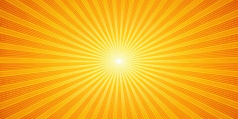 Bright and vibrant yellow orange sunburst background, sunny, vibrant, warm, sunny, radiant, burst, burst of light, abstract