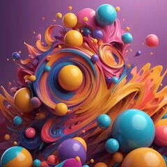 Fototapeta premium Background with colorful balls