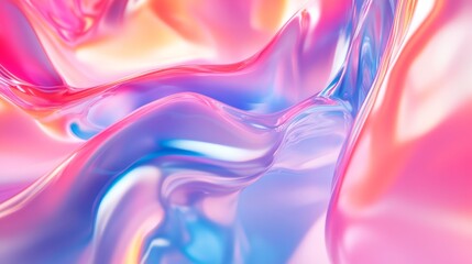 Obraz premium Abstract fluid shapes with vibrant pastel colors