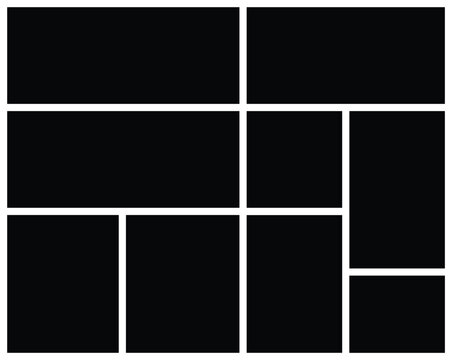 10 grid collage photo template vector, collage for picture album moldboard .