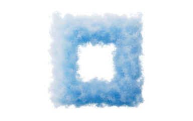 Isolated soft cloud with square shape, 3d rendering.