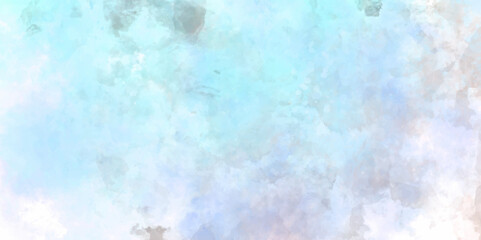Bright blue watercolor background for grunge textures backgrounds. Subtle sky aquarelle painted paper textured canvas for vintage design invitation card, template. Sky shades blue vector illustration.