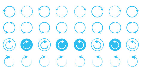 circular arrow icon, refresh, reload arrow icon symbol sign, vector illustration EPS10