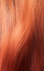 Wave hair with orange color, 3d rendering.