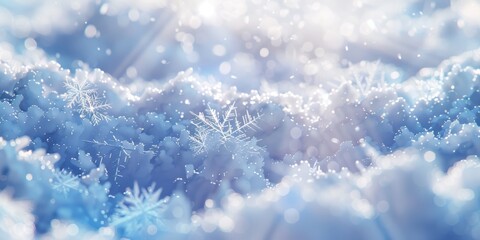 Winter Wonderland: Snowflakes and Sun
