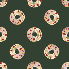 Seamless cookie pattern. Designs for fabric, textiles, wallpaper, packaging