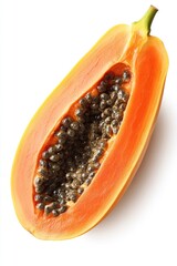 Papaya cut in half