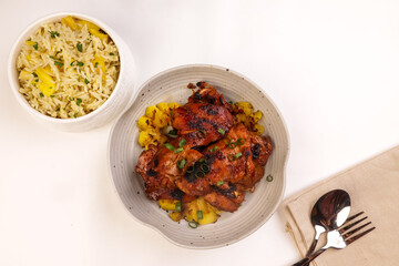 Huli-Huli Chicken is Hawaiian Grilled Chicken Infused with Sweet and Tangy Marinated from Pineapple. 