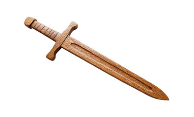 Wooden sword with clipping path, PNG