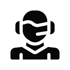 call center icon. vector glyph icon for your website, mobile, presentation, and logo design.
