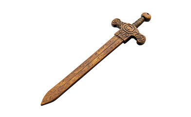 Obraz premium Wooden toy sword, PNG