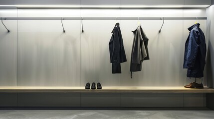 Modern Minimalist Cloakroom with Sleek Design
