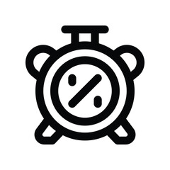 clock icon. vector line icon for your website, mobile, presentation, and logo design.
