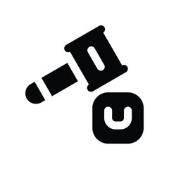 auction sale icon. vector glyph icon for your website, mobile, presentation, and logo design.