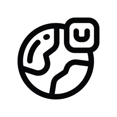 global sale icon. vector line icon for your website, mobile, presentation, and logo design.