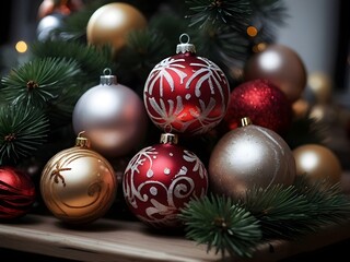 christmas tree decorations background
