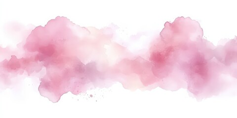 Soft Pink Watercolor Cloud Background