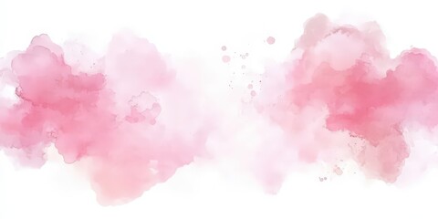 Obraz premium Soft Pink Watercolor Cloud Background