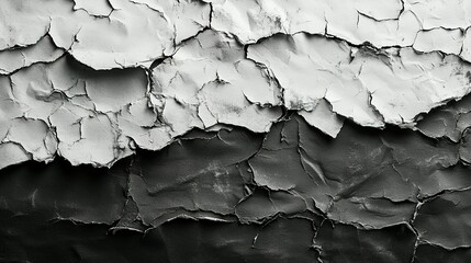 Obraz premium Cracked and Weathered Black and White Surface