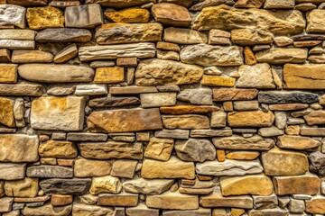 Fototapeta premium Close-up of stone wall with textured surface