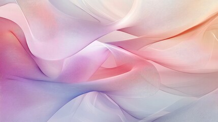 Fototapeta premium Soft abstract lines forming overlapping loops and swirls in pastel colors, creating a calming and elegant visual for modern design