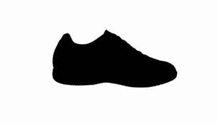 shoe silhouette illustration. running shoes. sport shoes. soccer shoes. mountain boots.