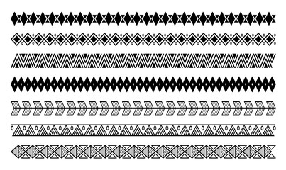 Vector Ethnic Style Border Shapes