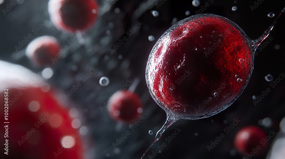 Wall mural microscopic view of a cell - science background