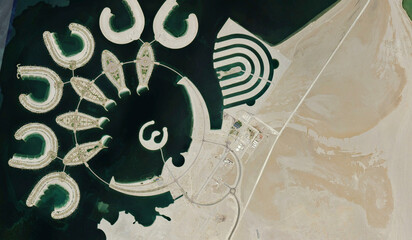 Bird's-eye view of Durratbahrain Island in the Persian Gulf