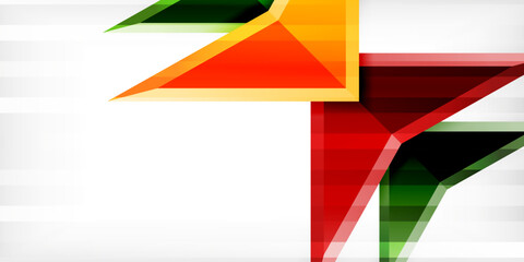 Abstract background color triangles and arrows composition. Vector Illustration For Wallpaper, Banner, Background, Card, Book Illustration, landing page