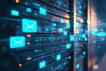 Bright email notifications and messages in a virtual network system.