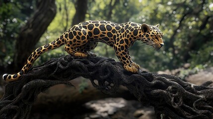 Majestic Leopard in the Jungle: A Stunning Wildlife Photo