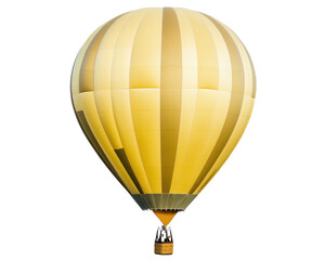 Naklejka premium A vibrant yellow hot air balloon, designed for leisure travel and adventure in the sky.
