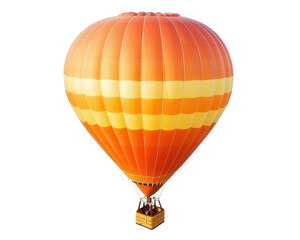 Fototapeta premium A vibrant orange and yellow hot air balloon ready for flight.