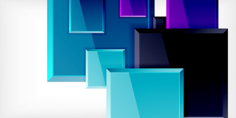 Shiny glossy metallic or plastic square design background. Vector Illustration For Wallpaper, Banner, Background, Card, Book Illustration, landing page