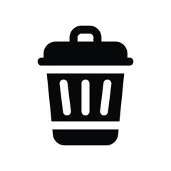 trash icon. vector glyph icon for your website, mobile, presentation, and logo design.