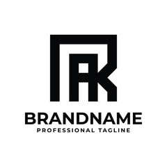 Obraz premium Letters RA Monogram Logo, suitable for any business with AR or RA initials