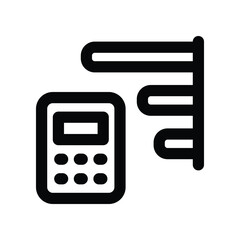 calculation icon. vector line icon for your website, mobile, presentation, and logo design.